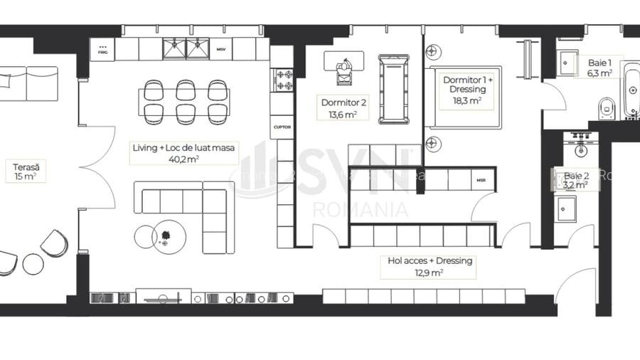 REA1025138 Apartament modern si spatios I 3 camere I Design industrial in Florea - 18