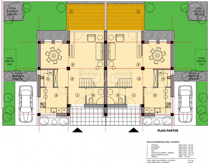 Vila tip duplex, 4 camere, 102 mp + curte individuala, Bartolomeu - 13