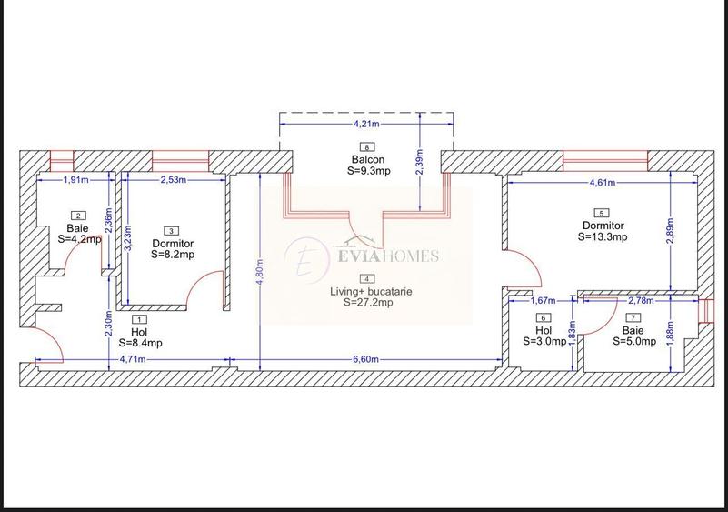 Bloc cu regim redus de înălțime/3 camere/2 băi/Construcție premium - 2
