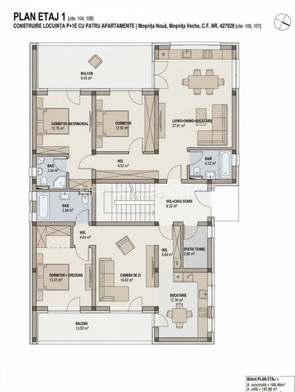 Apartamente premium cu 3 camere în Moșnița Nouă | Comision 0 - 4
