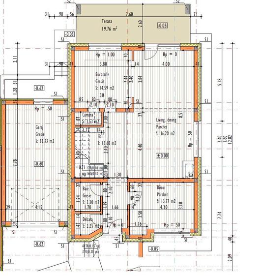 Casa individuala (semicolectiva) 172 mp utili, teren 765 mp Feleacu - 5