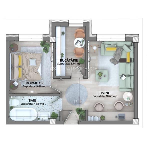 Apartament 2 camere D et 1  parcare intabulata Lunca Cetatuii - 2
