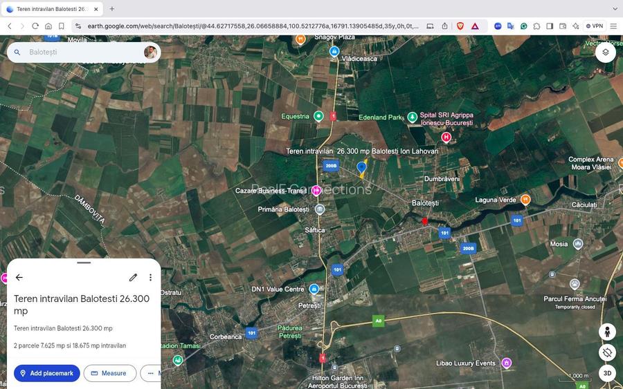 Teren intravilan 26.300 mp Saftica Balotesti - PUZ în lucru - 12