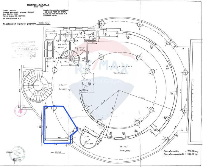 Spațiu 18 mp la etajul 5, str Piata Revolutiei - 3