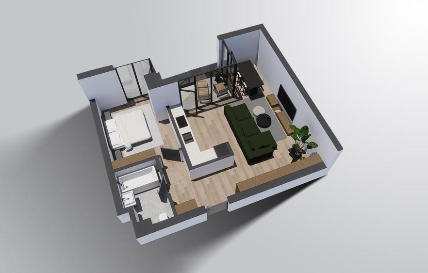 Apartament cu doua camere langa Parcul Botanic- Alenia Botanic Park