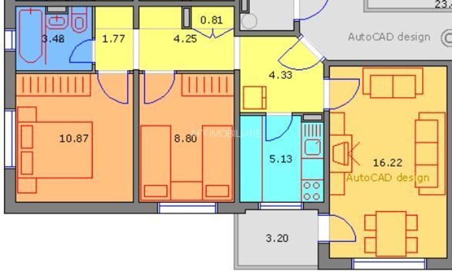 Inchiriere apartament mobilat și utilat 3 camere zona Titan Negociabil - 23