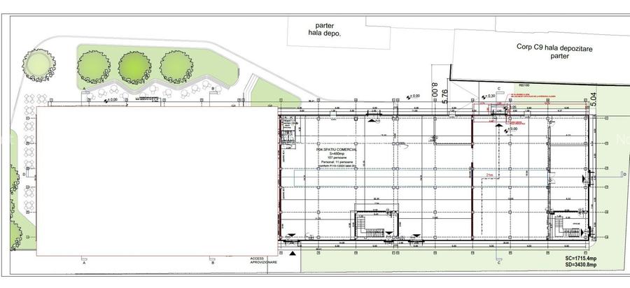 | SPATII COMERCIALE NOI | 1.660 mp (P+1) | Sens Giratoriu Pipera | - 1