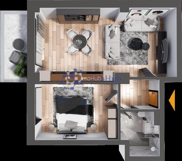 Apartament 2 camere-DIRECT DEZVOLTATOR- 3 KM DE PALAS MALL - 10