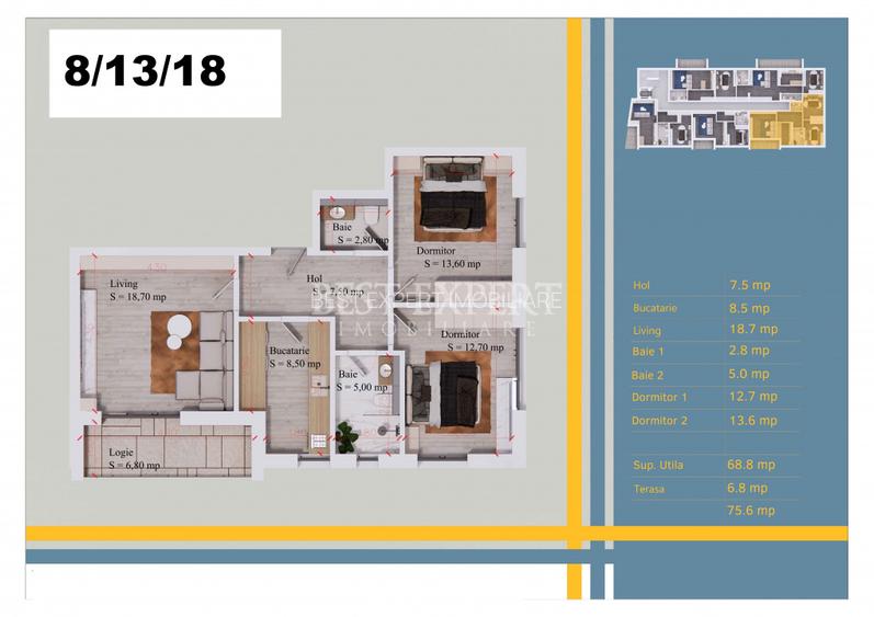 3 Camere Ideal Familie Geam Baie -Finisaje Premium - 3