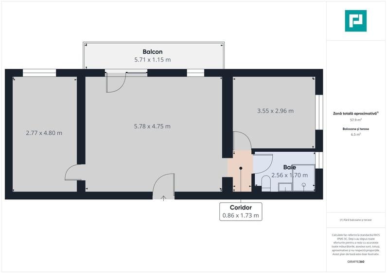 Apartament cu 3 camere în bloc nou