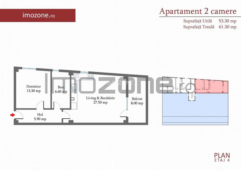 2 camere 60 mp, decomandat, etaj 4, Margelelor, zona de case, NOU, COMISION 0% - 1