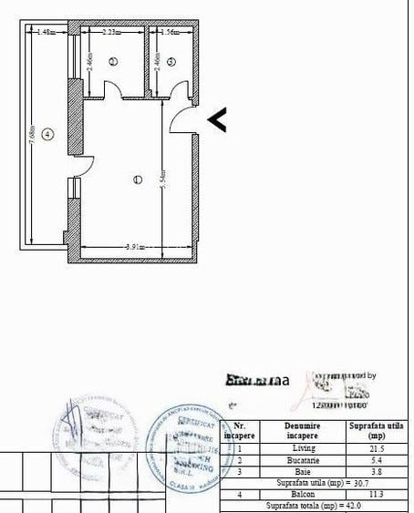 Garsonieră 42 mp Centrală Proprie/Parcare Subterană Inclusă In Pret! - 4
