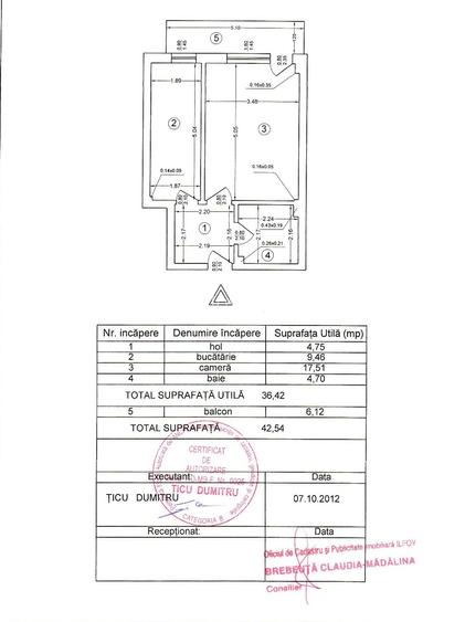Garsoniera et 1, imobil 2012 Fundeni-Dobroiesti, loc de parcare - 1