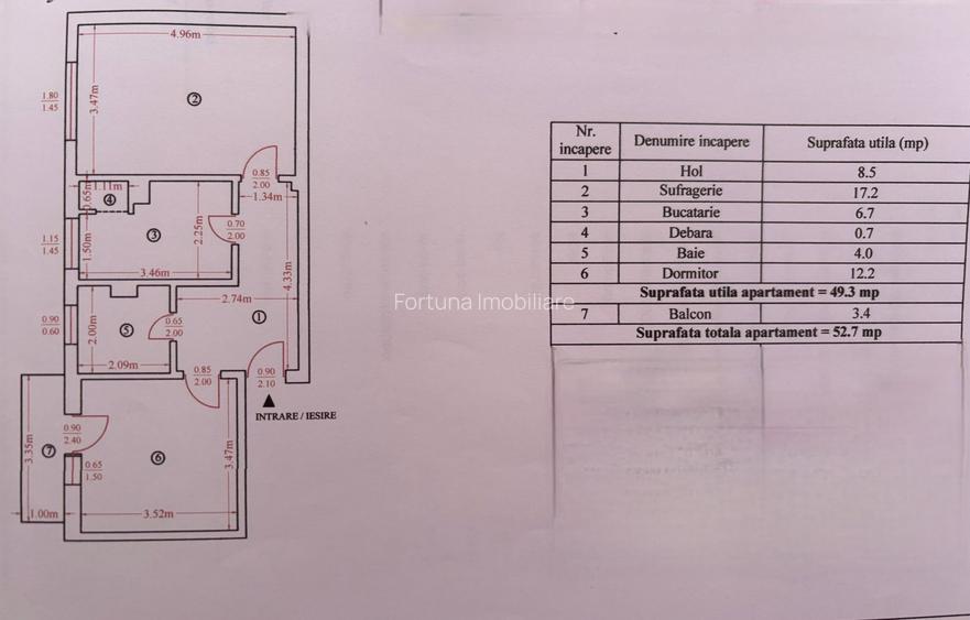 APARTAMENT 2 CAMERE, ZONĂ CENTRALĂ – TRIBUNALUL VECHI, 61.000 EURO - 12