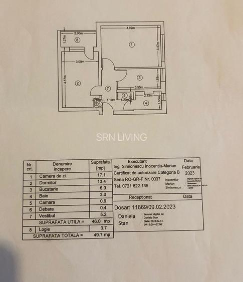 De vanzare - Apartament decomandat 2 camere 50mp - 700m Grand Arena - Berceni - 10