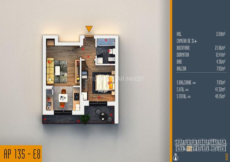 2 camere studio cu pret de garsoniera, Pallady,OPORTUNITATE - 5