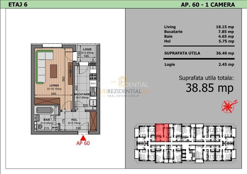 Garsoniera decomandata si spatioasa - amplasare ideala, Sector 4 - 1