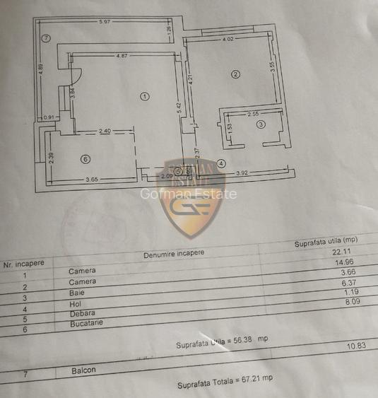 2 camere, Mamaia Nord JT Tower, et 2, 67mp, balcon 11mp, centrala gaz, A/C mobil - 17
