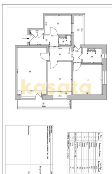 APARTAMENT 3 CAMERE | DECEBAL | 68MP | 2 BALCOANE | MOBILAT | PANORAMA