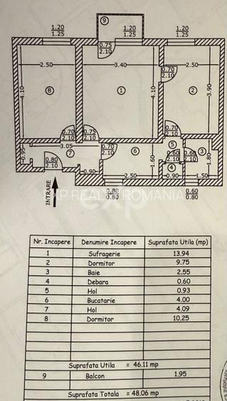 Apartament 3 camere transformat în 2 | Etaj intermediar - 7