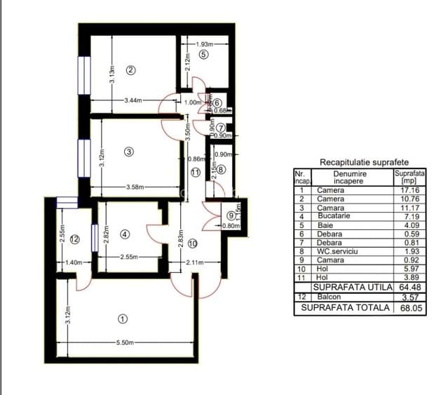 Ghencea-Strada Sergent Gheorghe Latea-Apartament 3 camere - 3