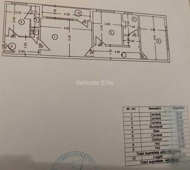 Vanzare apartament 3 camere superb | Titan | bloc 4 etaje reabilitat | 70mp util - 14