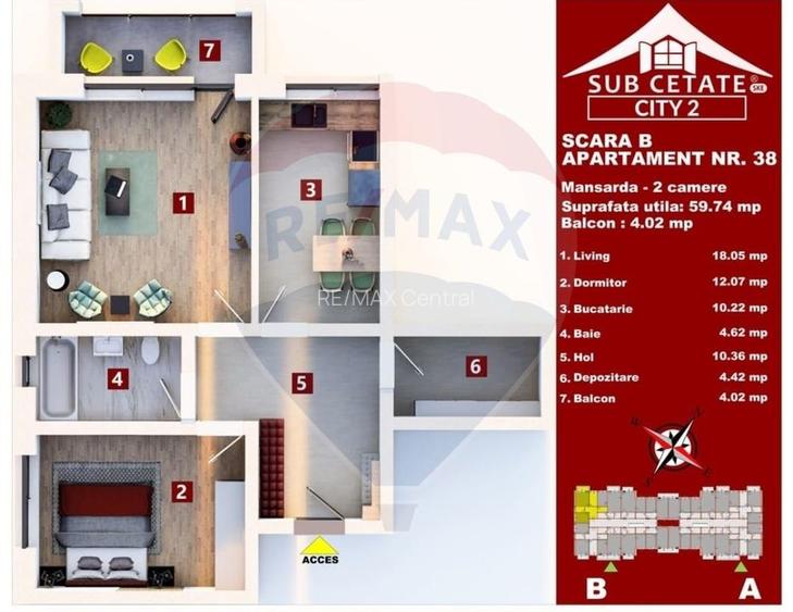 Apartament 2 camere | Subcetate City 2 – Sânpetru, Brașov | Predare im - 2