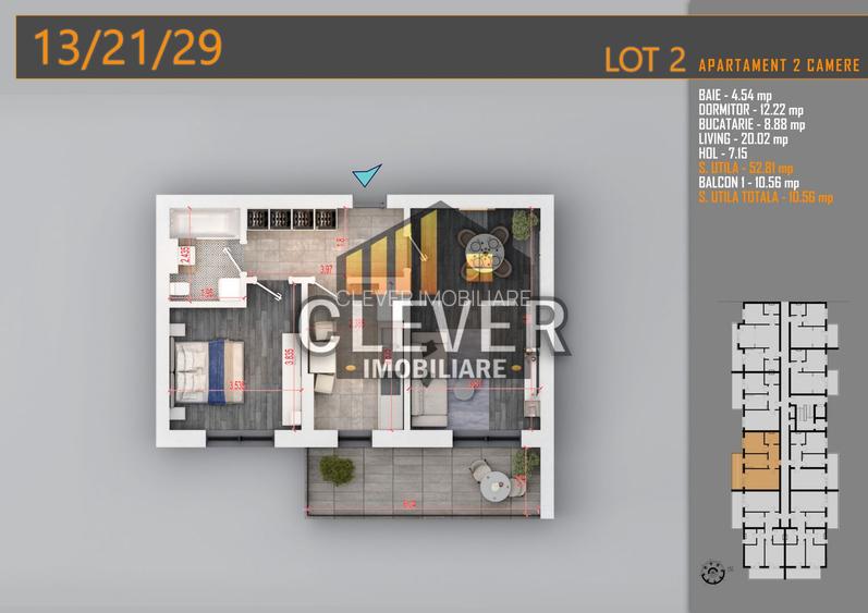 Apartament 2 Camere, Comision 0%, Pallady - Metrou Teclu - 2