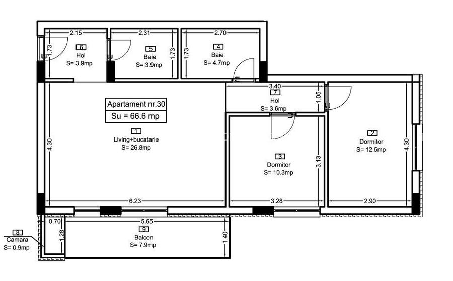 Ap 30 Teilor Residence - 3 camere FINISAT - 1