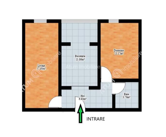 Apartament cu 2 camere decomandate balcon pivnita central din Sibiu - 6