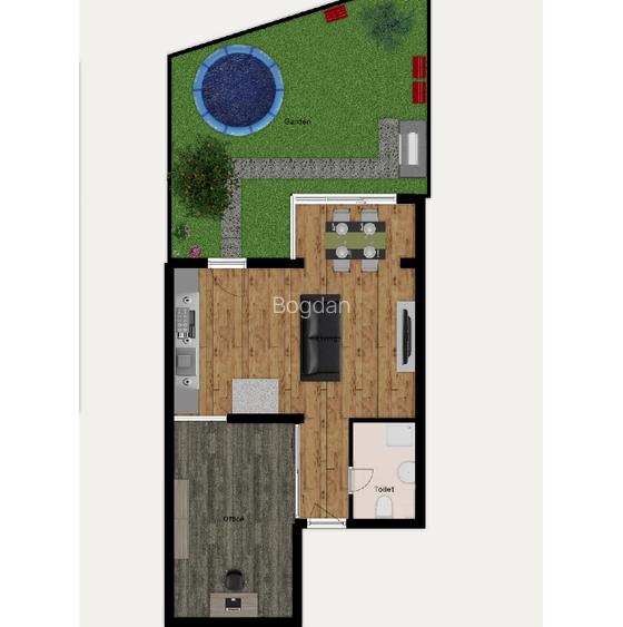 Dezvoltator 2 camere 51mp utili, gradina 33mp, Parc Circului - 4