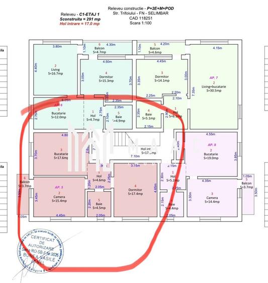Apartament 3 camere I Etajul 1 I Selimbar
