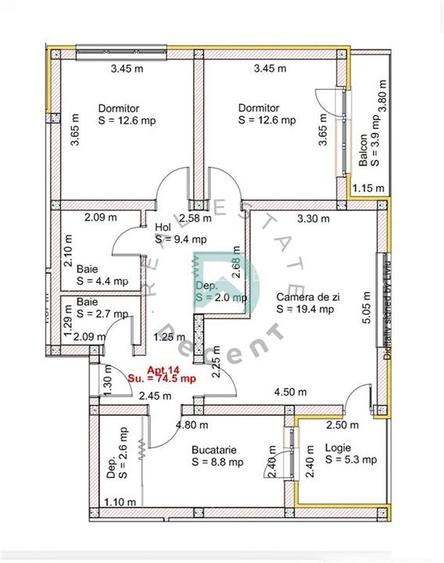 Apartrament 3 camere de vanzare, bloc nou - SELIMBAR - 2