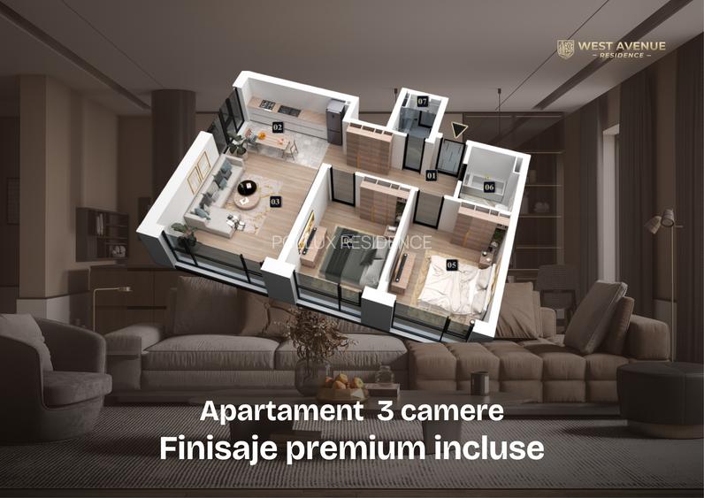 Apartament 3 camere | ansamblu privat | acces Militari - 9
