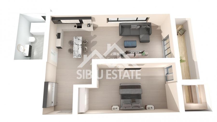 Studio 43,63 mp utili + balcon 6,23 mp – Zona Lacul lui Binder - 5