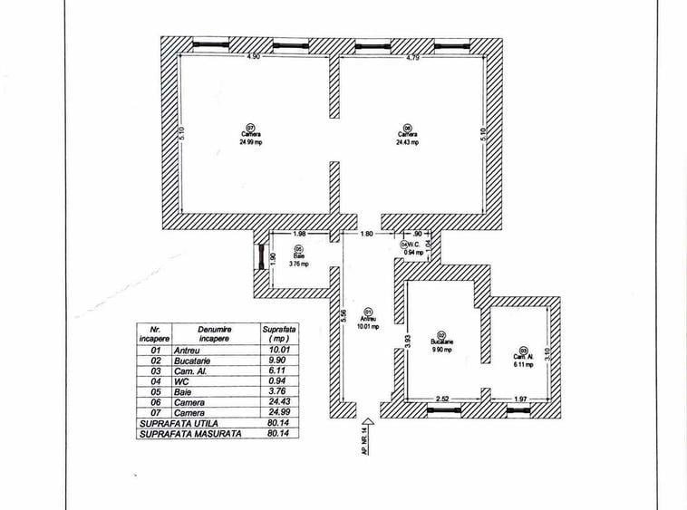 Un apartament spațios cu  2 camere, in , zona Centrala - Take Ionescu - 17
