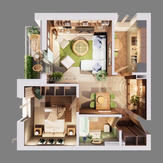 Apartamente noi 2 camere - Faza 3 Romanescu Park Residence - 2