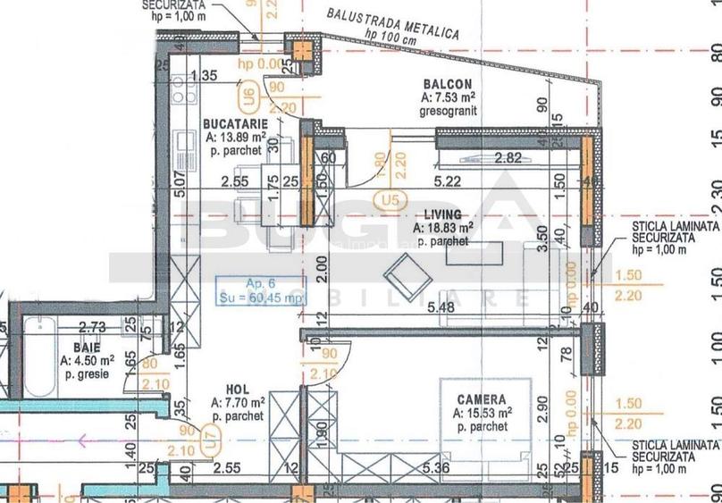 Apartament 2 camere, 60 mp, garaj, zona Terra - 9