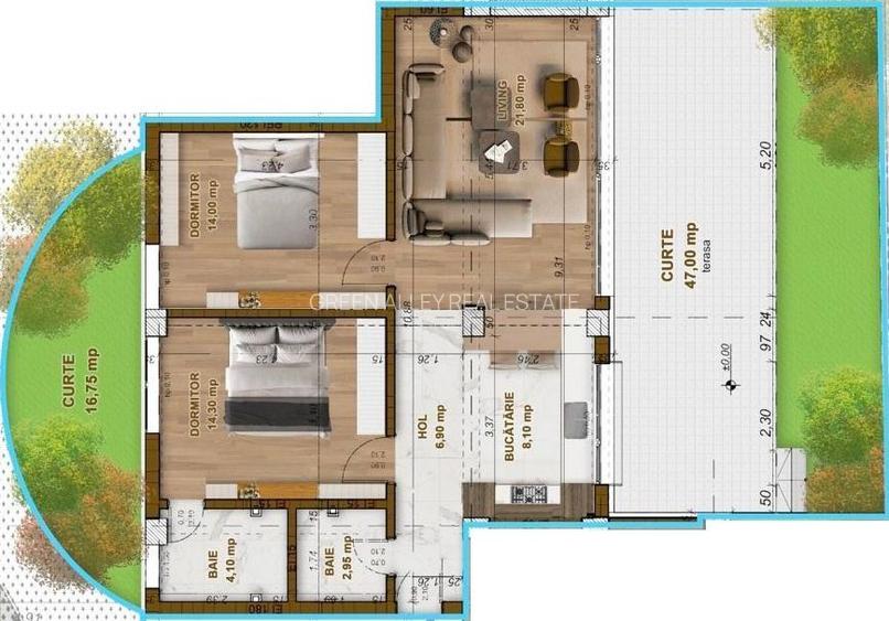 3 CAMERE || PARTER CU GRADINA 64 MP || BOUTIQUE || DOMENII GRIVITA - 1