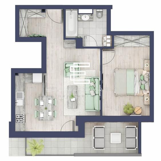 Apartament 2 camere balcon generos,  zonă liniștită Sibiu - 3