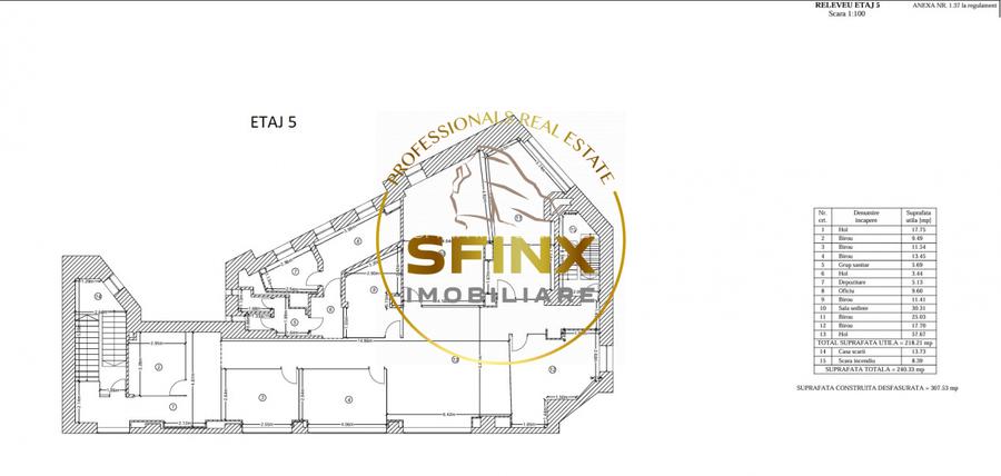 INCHIRIATA-Cladire S-P-5E+TERASA-UNIRII-2305mp-2 minute metrou UNIRII - 8
