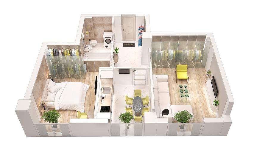 Apartament cu 2 camere Zona Frumoasa