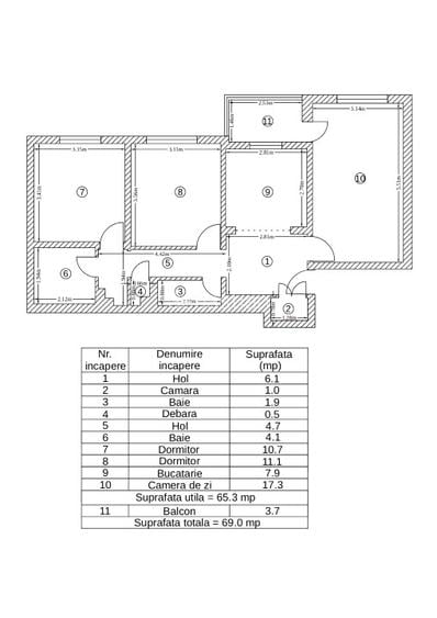 3 camere decomandat, 2 bai, renovat 2020 – Teiul Doamnei, zona linistita - 14