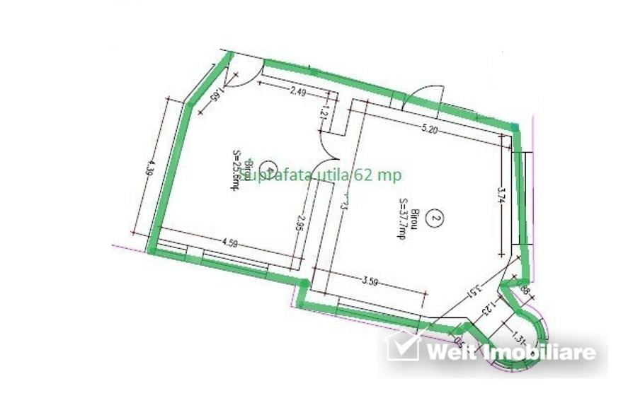 Spatiu birouri, 62mp, Centru, zona Regele Ferdinand - 7