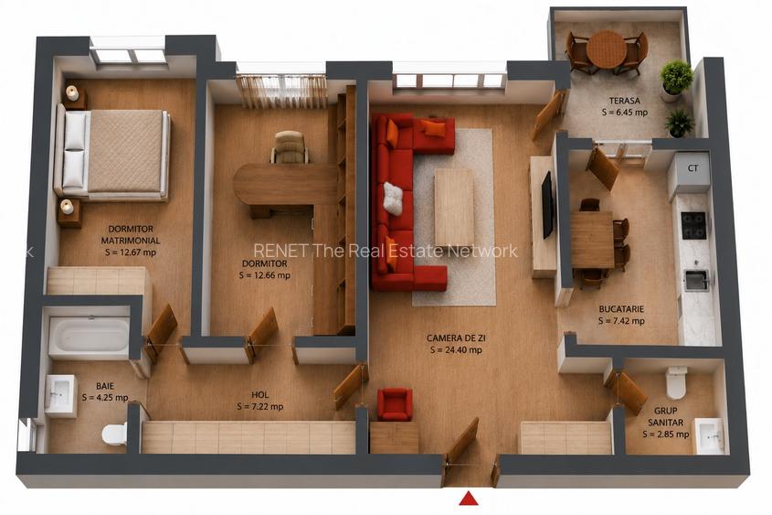 DE VANZARE - Apartament 3 camere Greenfield Salcâmilor - 1