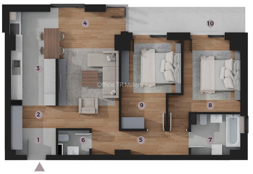 Apartament 3 Camere TIP A05, suprafață 81,3 m2, Zona Tatarasi-Venetia - 2