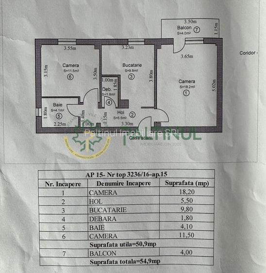 Apartament de inchiriat 2 camere, Sibiu - strada  Constitutiei - 14