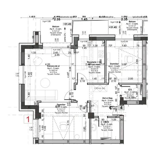 Apartament 3 camere - 2