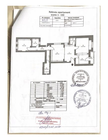Ultracentral -parc Cismigiu 3 camere+living - Intr.Victor Eftimiu nr.3 - 8