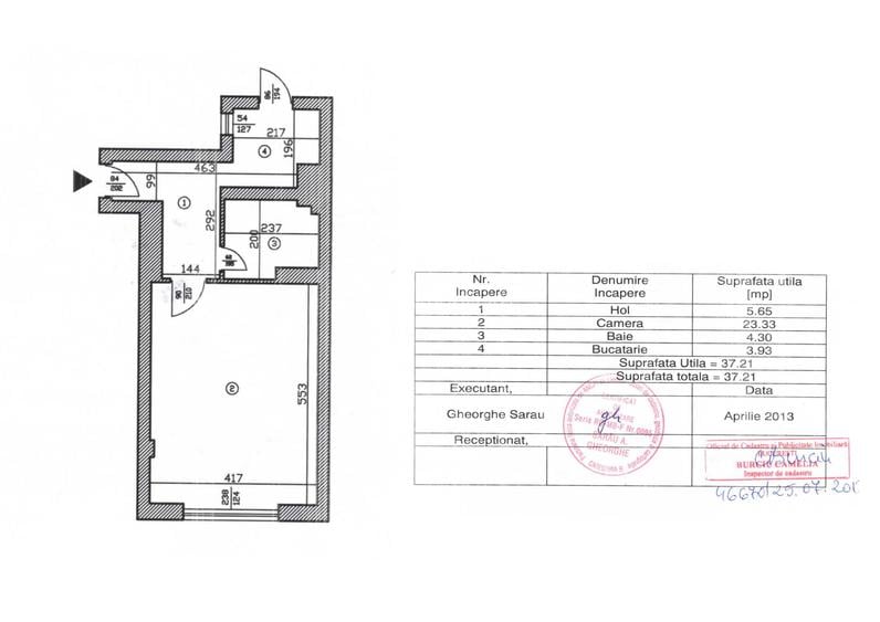 Inchiriere garsoniera 37 mp in vila, parter | Primaverii - 16